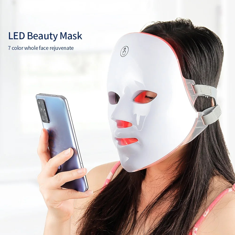 7-Color LED Wireless Facial &  Skin Tightening & Anti-Aging Photon Therapy