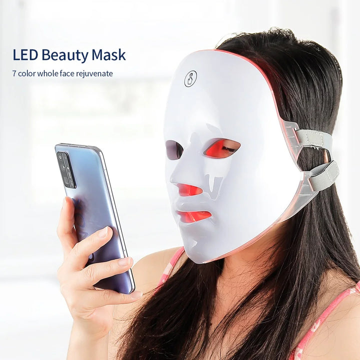 7-Color LED Wireless Facial &  Skin Tightening & Anti-Aging Photon Therapy