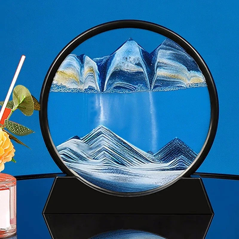 3D Moving Sand Art Glass Relaxing Flowing Sand Decor – ABSI VENTURE