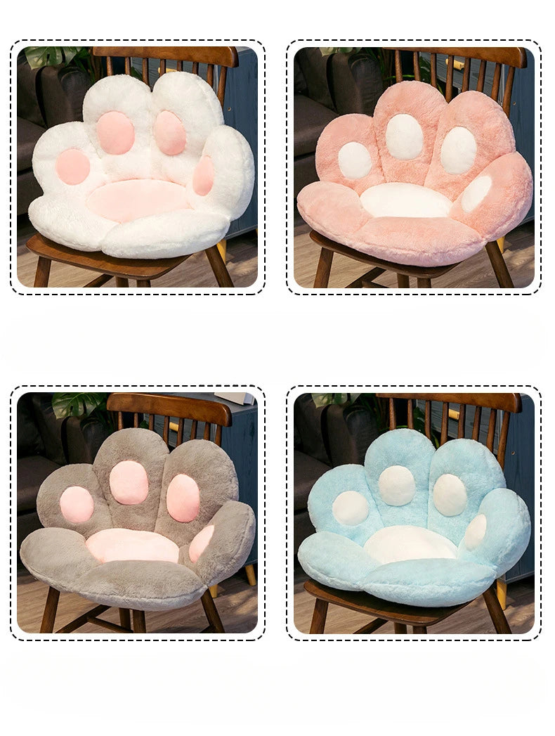 Cute Cat Paw Chair Cushion–Soft Plush Seat Pad, Cozy Floor Pillow and Chair Mat for Home