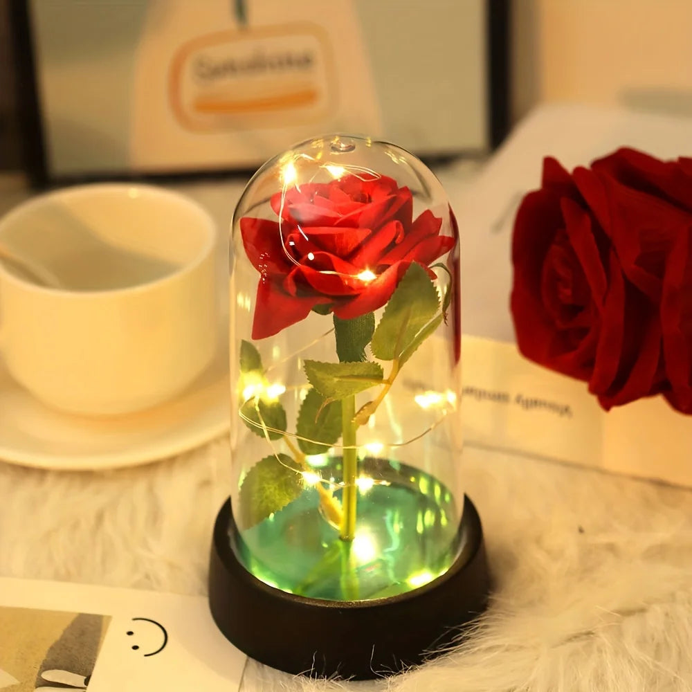 Enchanted Rose LED Glass Dome | Viral Romantic Gift and Aesthetic Room Decor