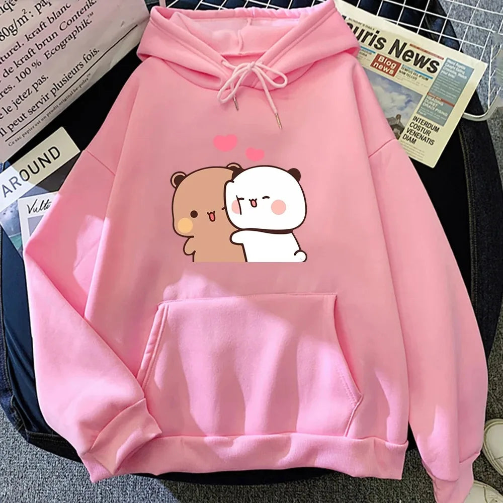 Bubu & Dudu Panda Hoodie for Women – Kawaii Harajuku Top