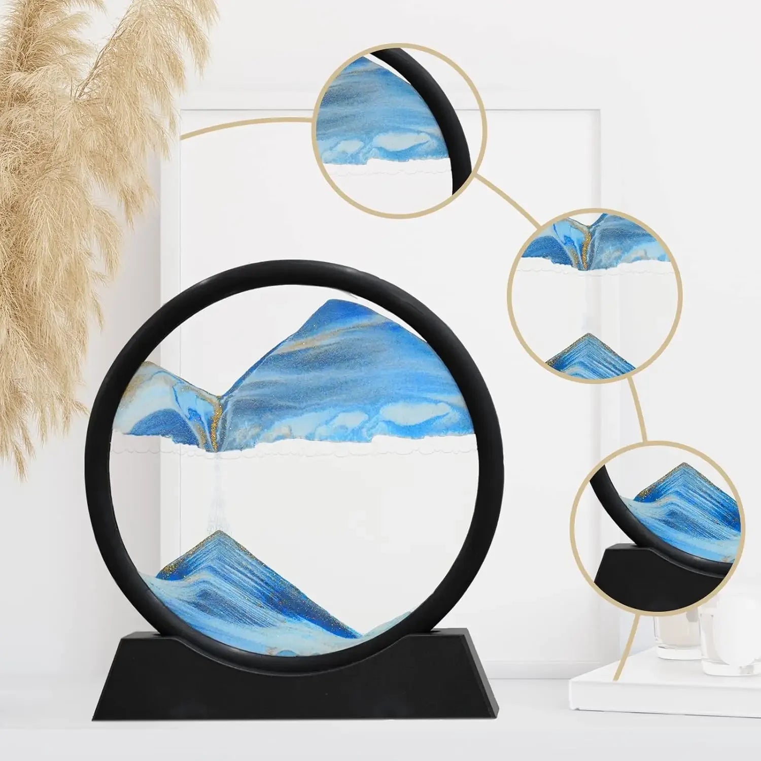 3D Moving Sand Art Glass Relaxing Flowing Sand Decor – ABSI VENTURE