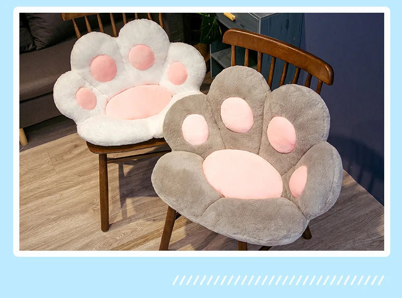 Cute Cat Paw Chair Cushion–Soft Plush Seat Pad, Cozy Floor Pillow and Chair Mat for Home