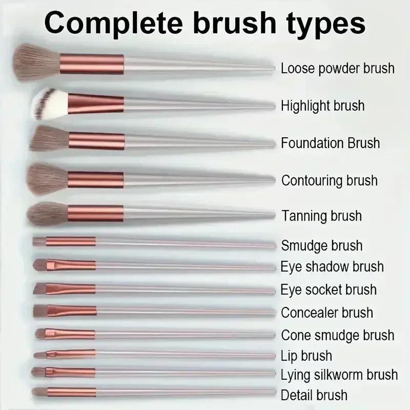 Premium Soft Makeup Brush Set 13-Pcs Kabuki, Foundation, Powder &  Perfect Beauty Tool for Face & Eye Makeup