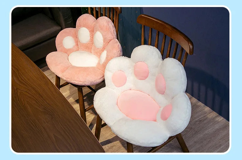 Cute Cat Paw Chair Cushion–Soft Plush Seat Pad, Cozy Floor Pillow and Chair Mat for Home