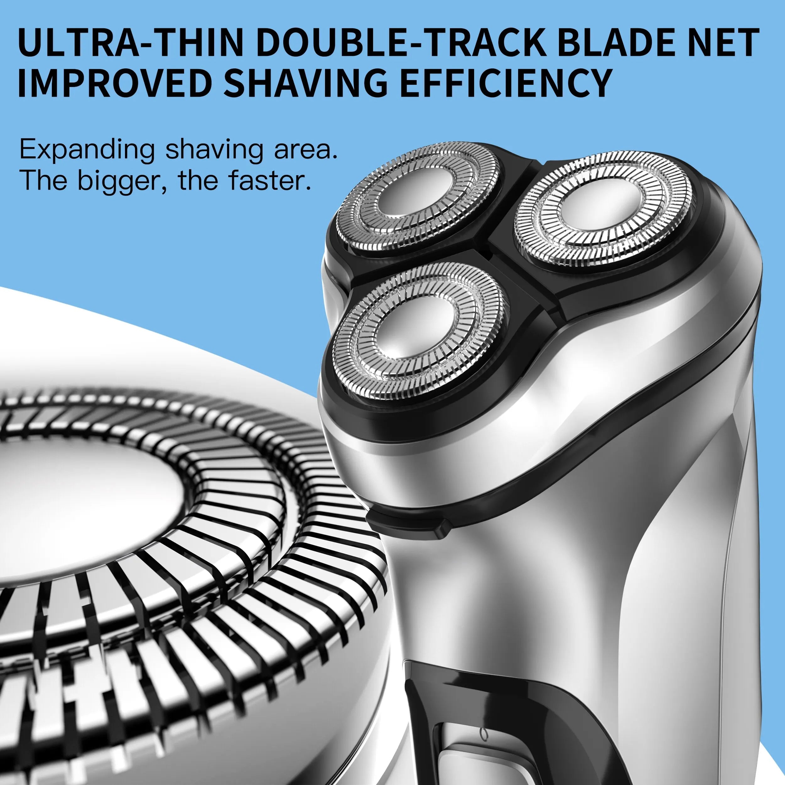 Electric Shaver for Men – Waterproof Rotary Razor USB Rechargeable