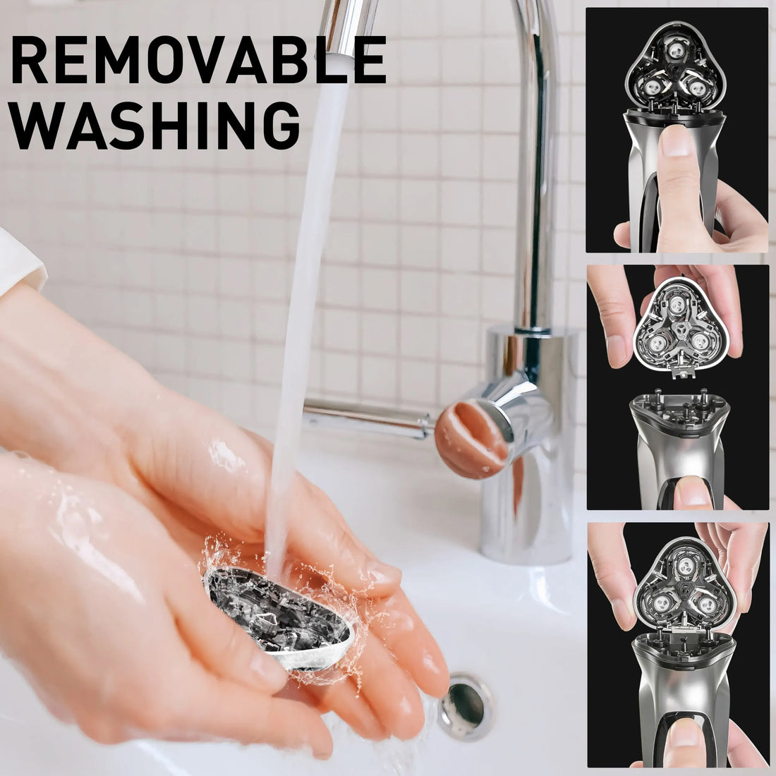 Electric Shaver for Men – Waterproof Rotary Razor USB Rechargeable