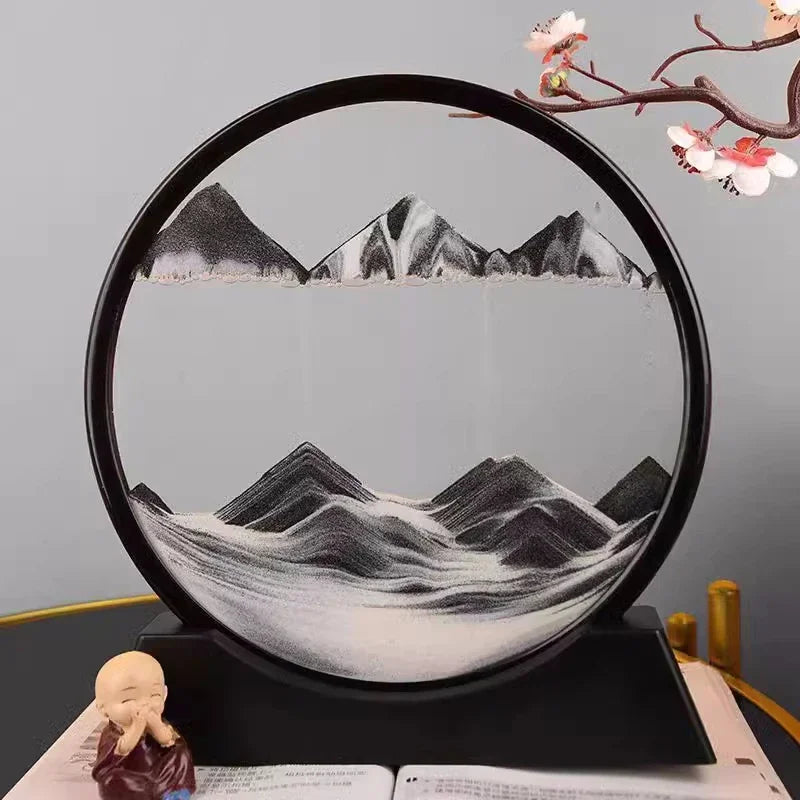 3D Moving Sand Art Glass Relaxing Flowing Sand Decor – ABSI VENTURE