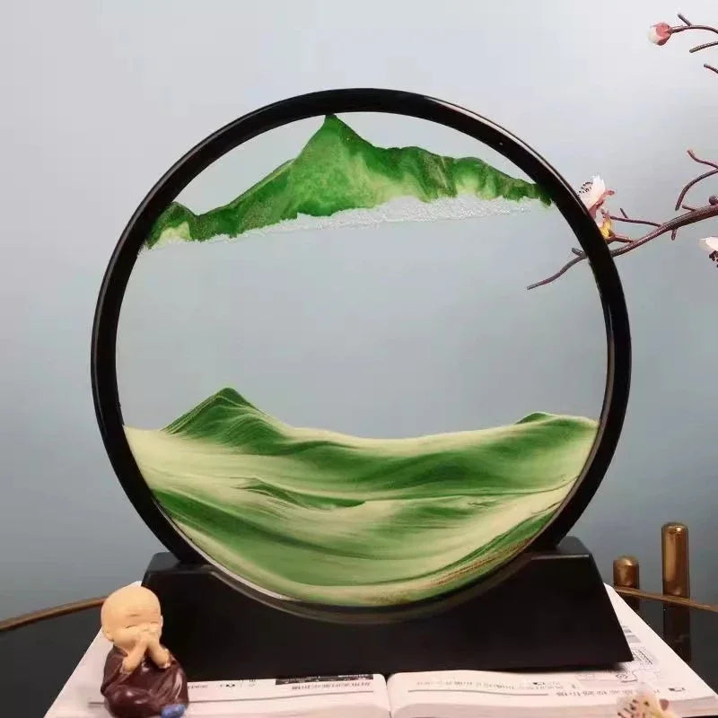 3D Moving Sand Art Glass Relaxing Flowing Sand Decor – ABSI VENTURE