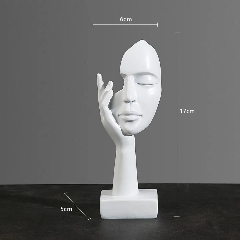 Nordic Abstract Face Resin Statue - ABSI VENTURE Home Decor