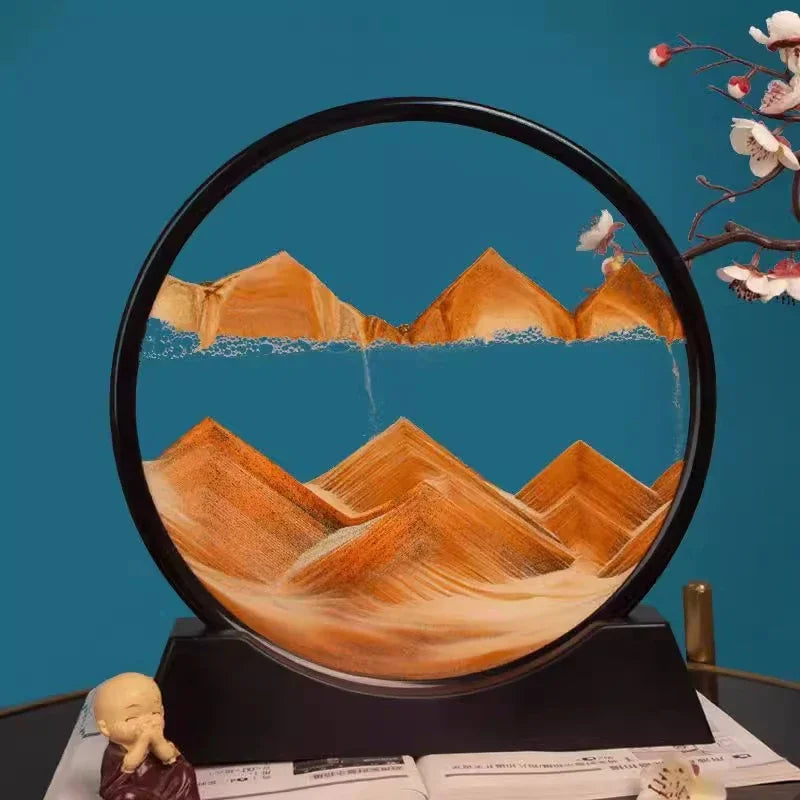 3D Moving Sand Art Glass Relaxing Flowing Sand Decor – ABSI VENTURE